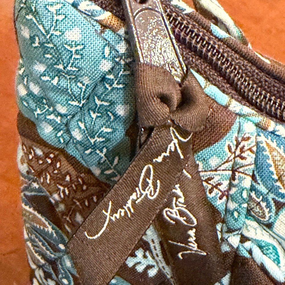 Vera Bradley Quilted Floral-Print Shoulder Bag in Teal and Brown - Picture 4 of 12